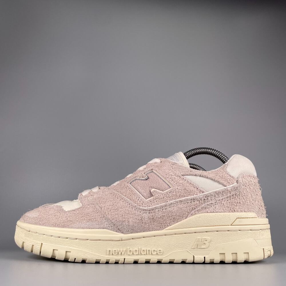 New Balance 550 Aime Leon Dore Men Size 8.5 White Gray Suede Low Top Sneaker EUC